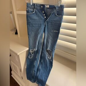 Free People crop jeans with button-fly. Size 25.